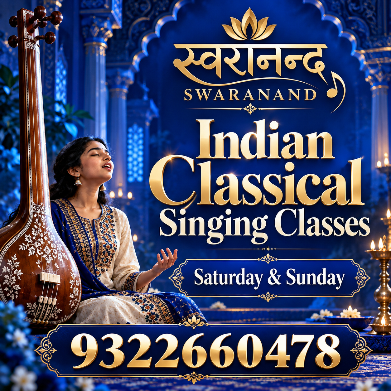 Swaranand Indian classical singing classes poster